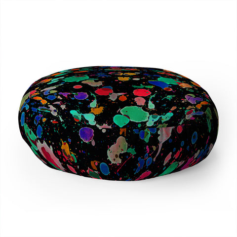 Amy Sia Colourful Splatter Floor Pillow Round