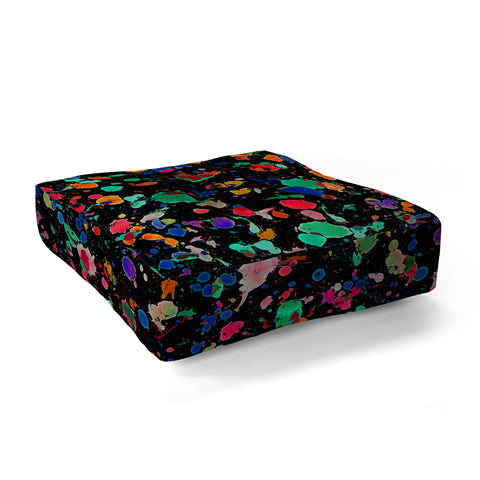 Amy Sia Colourful Splatter Floor Pillow Square