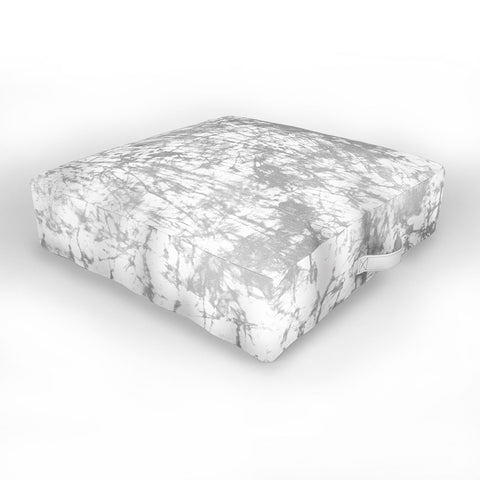 Amy Sia Crackle Batik Pale Gray Outdoor Floor Cushion