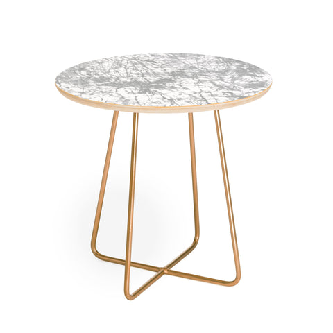 Amy Sia Crackle Batik Pale Gray Round Side Table