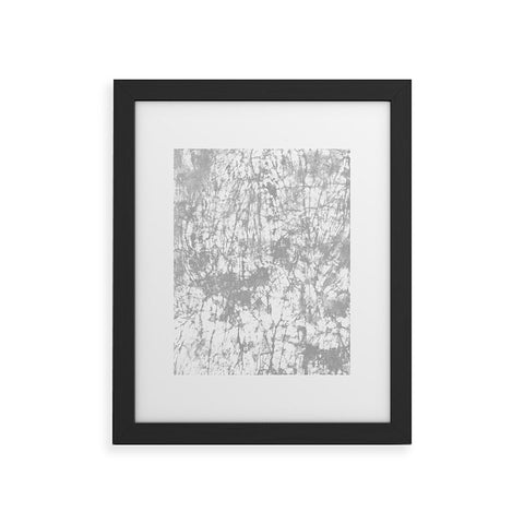 Amy Sia Crackle Batik Pale Gray Framed Art Print