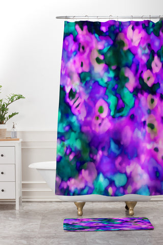 Amy Sia Daydreaming Floral Shower Curtain And Mat