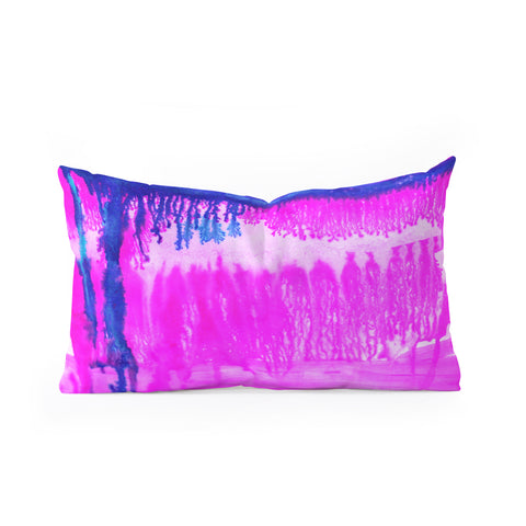 Amy Sia Dip Dye Hot Pink Oblong Throw Pillow