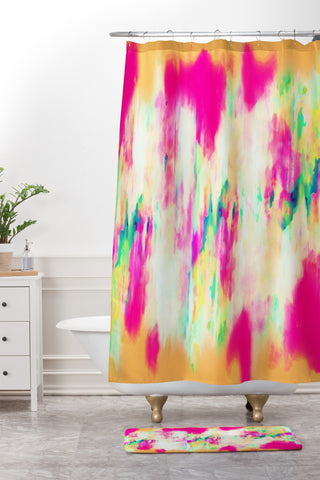 Amy Sia Electric Haze Shower Curtain And Mat