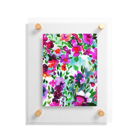 Amy Sia Evie Floral Magenta Floating Acrylic Print