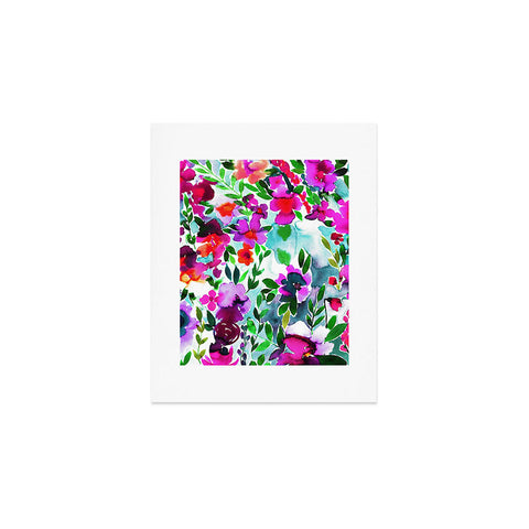 Amy Sia Evie Floral Magenta Art Print
