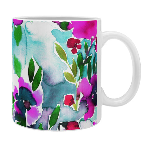 Amy Sia Evie Floral Magenta Coffee Mug