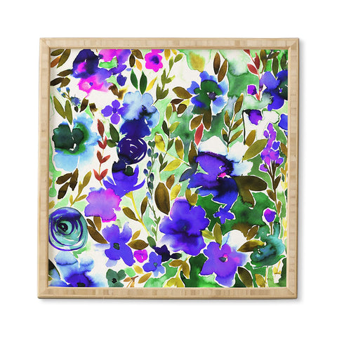 Amy Sia Evie Floral Olive Framed Wall Art
