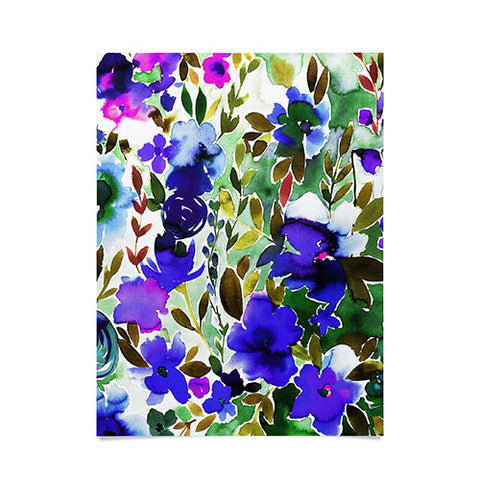 Amy Sia Evie Floral Olive Poster