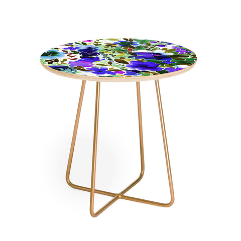 Amy Sia Evie Floral Olive Round Side Table