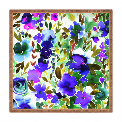 Amy Sia Evie Floral Olive Square Tray