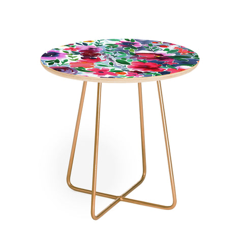 Amy Sia Evie Floral Round Side Table