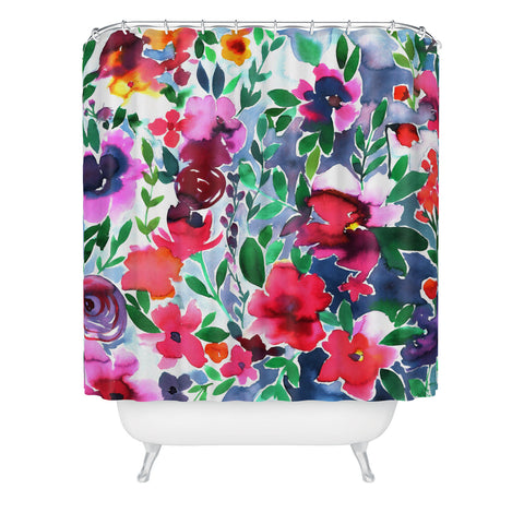 Amy Sia Evie Floral Shower Curtain