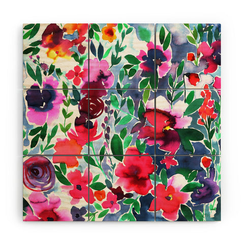 Amy Sia Evie Floral Wood Wall Mural