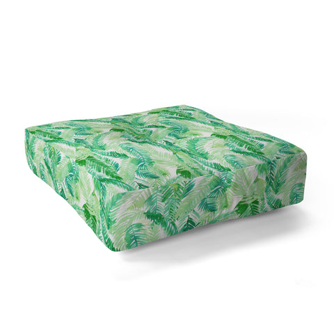 Amy Sia Fern Palm Green Floor Pillow Square