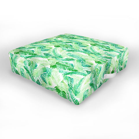 Amy Sia Fern Palm Green Outdoor Floor Cushion