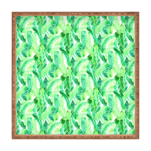 Amy Sia Fern Palm Green Square Tray