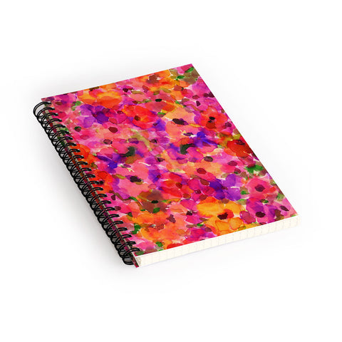 Amy Sia Fleur Rouge Spiral Notebook