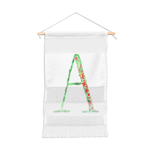 Amy Sia Floral Monogram Letter A Wall Hanging Portrait