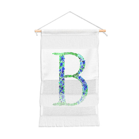 Amy Sia Floral Monogram Letter B Wall Hanging Portrait
