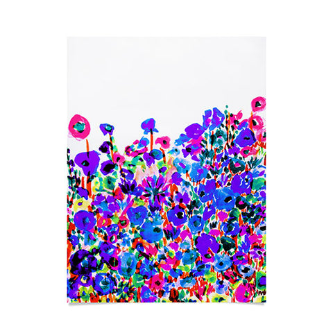 Amy Sia Flower Fields Blue Poster