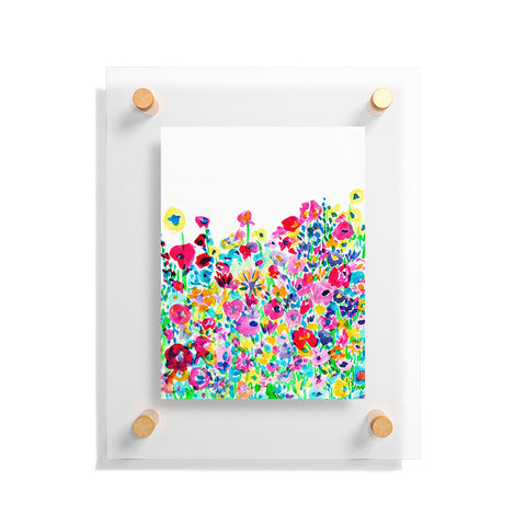 Amy Sia Flower Fields Pink Floating Acrylic Print