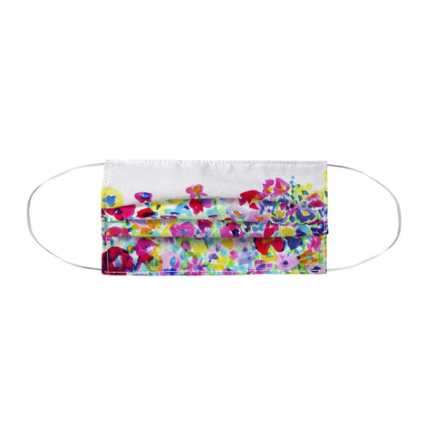 Amy Sia Flower Fields Pink Face Mask