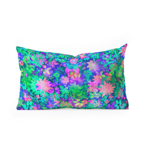 Amy Sia Fluro Floral Oblong Throw Pillow