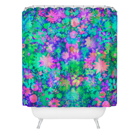Amy Sia Fluro Floral Shower Curtain