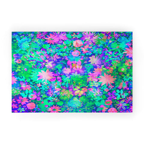 Amy Sia Fluro Floral Welcome Mat