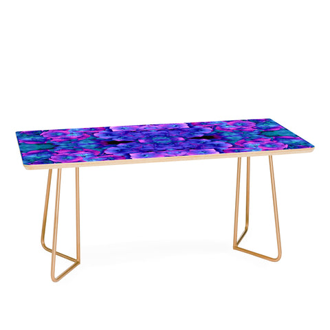 Amy Sia Future Floral Blue Coffee Table