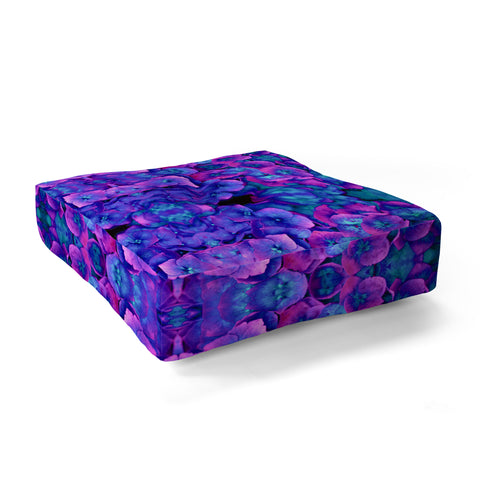 Amy Sia Future Floral Blue Floor Pillow Square