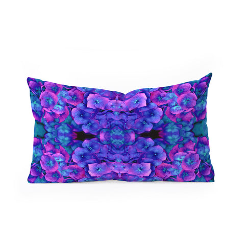 Amy Sia Future Floral Blue Oblong Throw Pillow