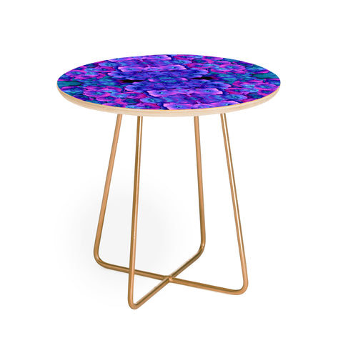 Amy Sia Future Floral Blue Round Side Table