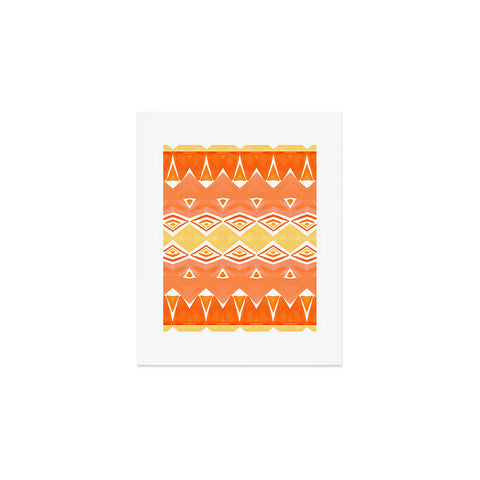 Amy Sia Geo Triangle 2 Orange Art Print