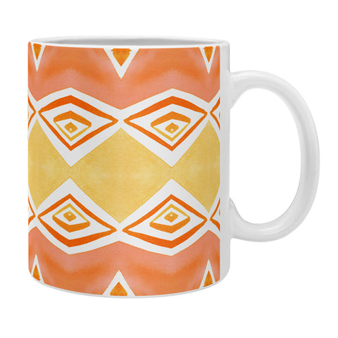 Amy Sia Geo Triangle 2 Orange Coffee Mug