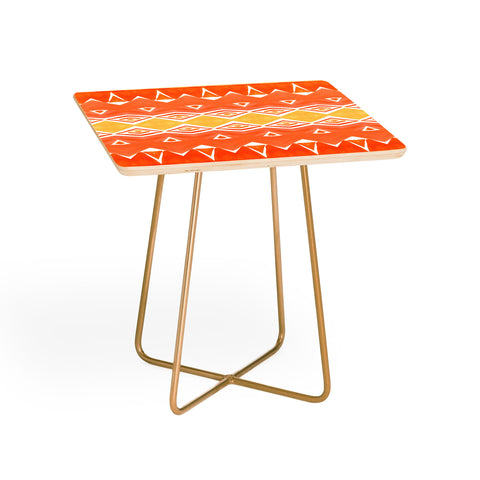 Amy Sia Geo Triangle 2 Orange Side Table