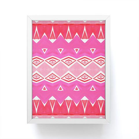 Amy Sia Geo Triangle 2 Pink Framed Mini Art Print