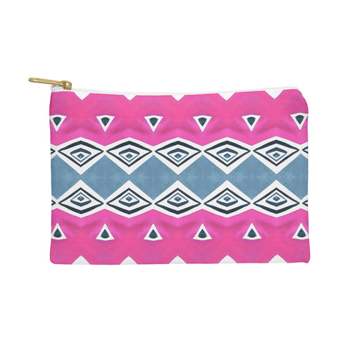 Amy Sia Geo Triangle 2 Pink Navy Pouch