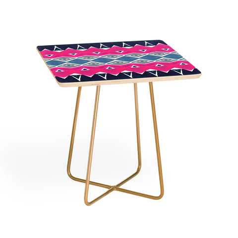 Amy Sia Geo Triangle 2 Pink Navy Side Table