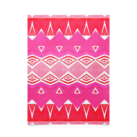 Amy Sia Geo Triangle 2 Pink Poster