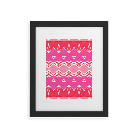 Amy Sia Geo Triangle 2 Pink Framed Art Print