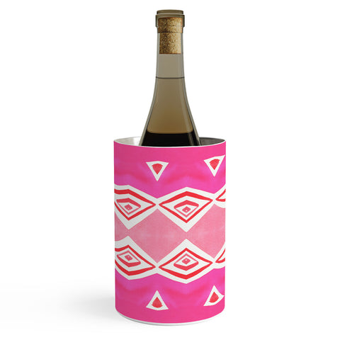 Amy Sia Geo Triangle 2 Pink Wine Chiller