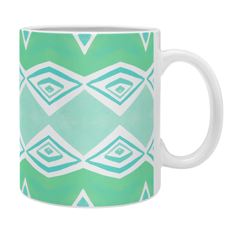 Amy Sia Geo Triangle 2 Sea Green Coffee Mug