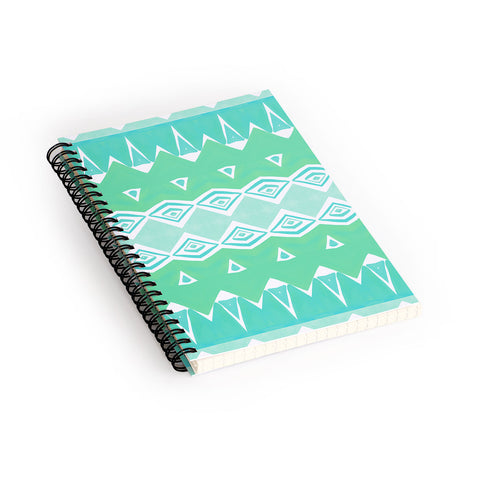 Amy Sia Geo Triangle 2 Sea Green Spiral Notebook