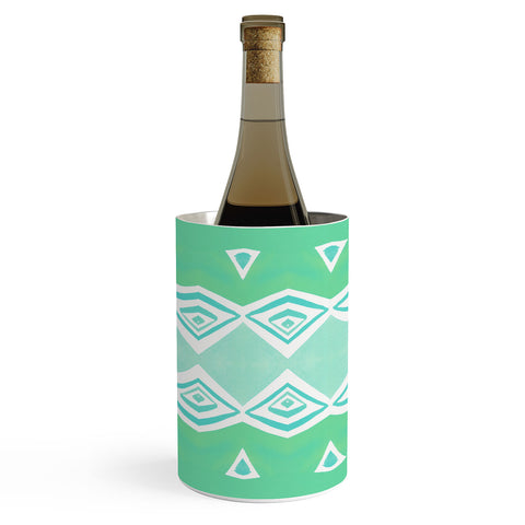 Amy Sia Geo Triangle 2 Sea Green Wine Chiller