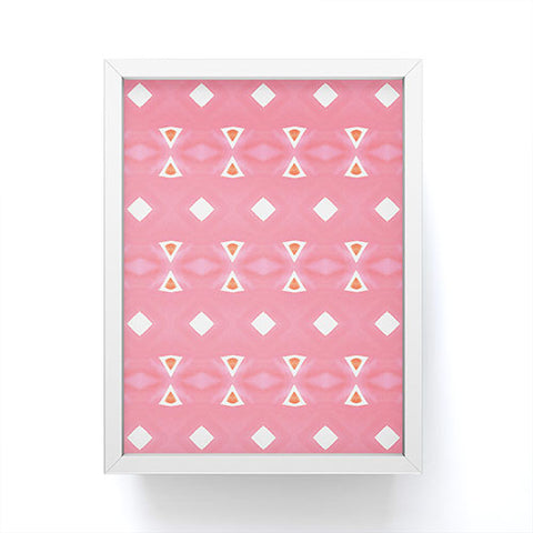 Amy Sia Geo Triangle 3 Peach Framed Mini Art Print