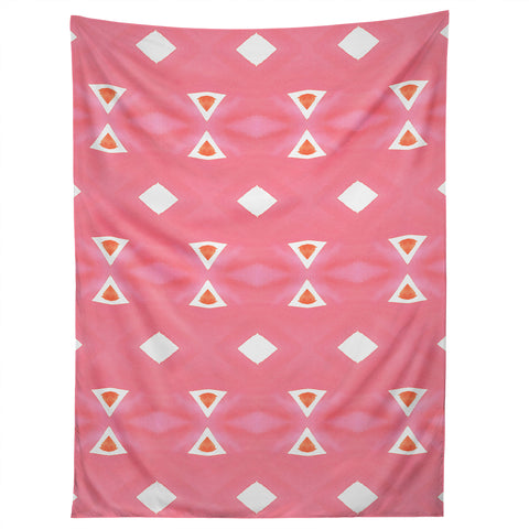 Amy Sia Geo Triangle 3 Peach Tapestry