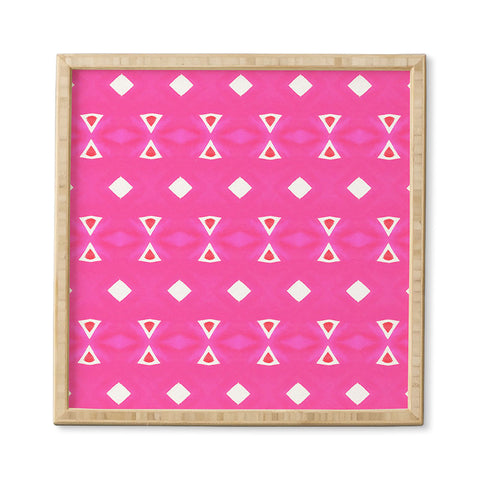Amy Sia Geo Triangle 3 Pink Framed Wall Art