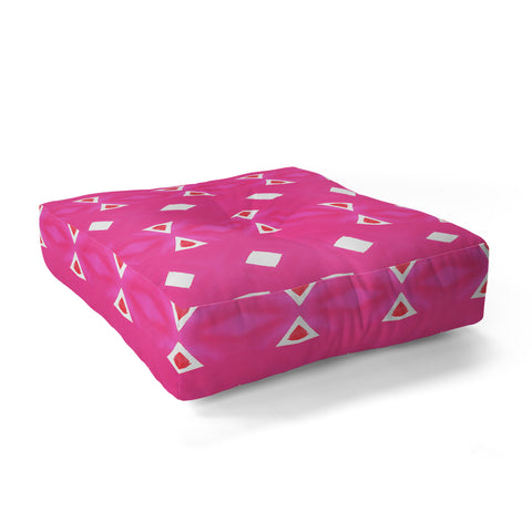 Amy Sia Geo Triangle 3 Pink Floor Pillow Square